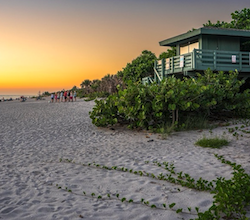 mansota beach at sunset